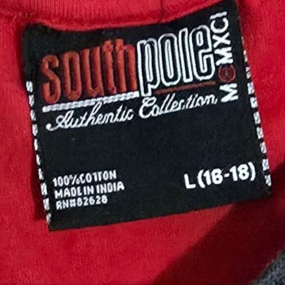 Vintage Y2K Southpole Streetwear Layered Red Long Sleeve Shirt Grunge Skater L - Picture 4 of 6